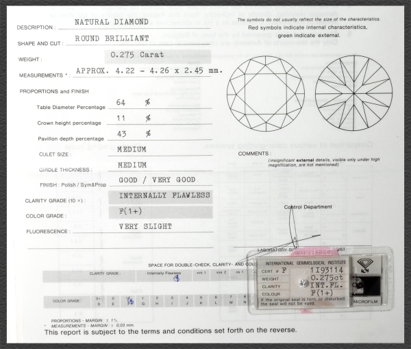 585 Gold Brillant Ohrstecker 0,549ct + IGI Zertifikat